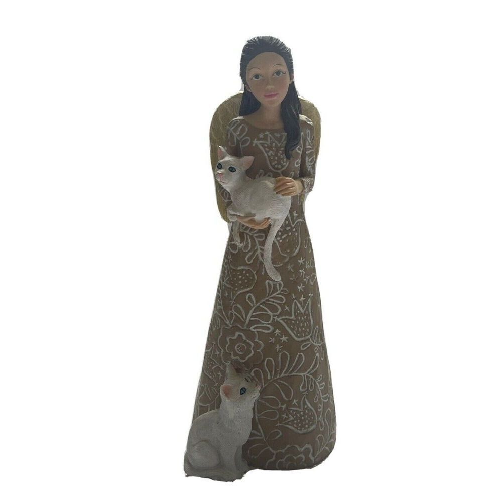 Angel Star Angel with Cats Figurine 7.5" Pawsitive Purrr-fect‎ Angel #8044 EUC
